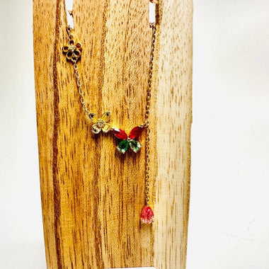 925 Sterling Silver Gold Plated Tourmaline Crystal Necklace | Balance Protection Grounding - Ai NeDefault Category