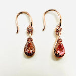 925 Sterling Silver Hook Earrings Crystal Gemstone Morganite - Ai NeDefault Category