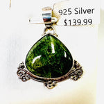 925 Sterling Silver Jade Crystal Pendant - Luck, Prosperity & Health - Ai NeDefault Category