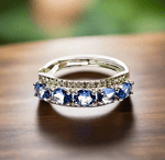 925 Sterling Silver Oval Shaped Authentic Tanzanite Crystal Ring | Spiritual Awareness Intuition Transformation - Ai NeDefault Category