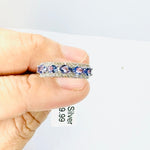 925 Sterling Silver Oval Shaped Authentic Tanzanite Crystal Ring | Spiritual Awareness Intuition Transformation - Ai NeDefault Category