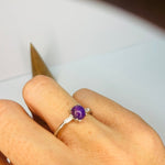 925 Sterling Silver Oval Shaped Sugilite Crystal Ring | Spiritual Growth Protection Healing - Ai NeDefault Category