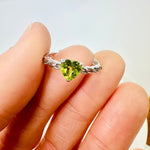 925 Sterling Silver Peridot Crystal Gemstone Ring | Healing Renewal Protection - Ai NeDefault Category