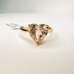 925 Sterling Silver Rose Gold Plated Ring Crystal Gemstone Rose Quartz - Ai NeDefault Category