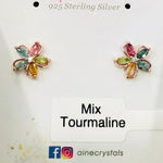 925 Sterling Silver Rose Gold Plated Tourmaline Crystal Earring | Balance Protection Grounding - Ai NeDefault Category