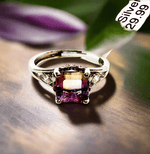 925 Sterling silver Square Authentic Ametrine Crystal Ring | Peace Protection and Spiritual Clarity - Ai NeDefault Category