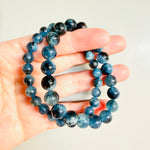Certified! Black Devil Aquamarine Crystal Bracelet 8mm