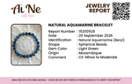 Certified! Black Devil Aquamarine Crystal Bracelet 8mm