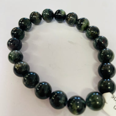 Genuine GREEN Tourmaline Precious Stone Crystal Bracelet 9-10 mm