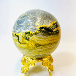 RARE Authentic High Quality Wasp 7 cm/ Bumble Bee Jasper Sphere 456 grams