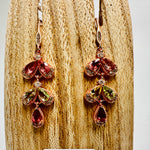 925 Sterling Silver Rose Gold Plated Tourmaline Crystal Earring  |   Balance Protection Grounding