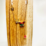 925 Sterling Silver Gold Plated Tourmaline Crystal Necklace  |   Balance Protection Grounding