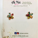 925 Sterling Silver Rose Gold Plated Tourmaline Crystal Earring  |   Balance Protection Grounding