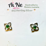 925 Sterling Silver Jade Crystal Earring  | Harmony Prosperity Protection