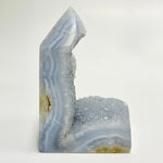 Blue Lace Agate Crystal Geode Point