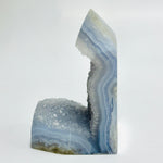 Blue Lace Agate Crystal Geode Point