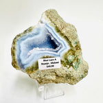 Blue Lace Agate Crystal Geode Point 327 grams