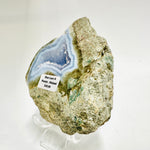 Blue Lace Agate Crystal Geode Point 327 grams