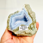 Blue Lace Agate Crystal Geode Point 327 grams