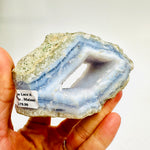 Blue Lace Agate Crystal Geode Point 235 grams