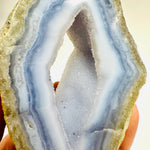 Blue Lace Agate Crystal Geode Point 235 grams