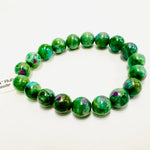 ''AAA'' Genuine RUBY Zoisite Gemstone Crystal Bracelet 10mm - Ai NeJewellery