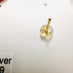 Amethyst Crystal Gold Plated 925 Silver Earring Studs | Healing and Well Being - Ai NeDefault Category