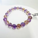 Ametrine Crystal Round Bead Bracelet 9 - 10mm - Ai NeGifts & Crystals