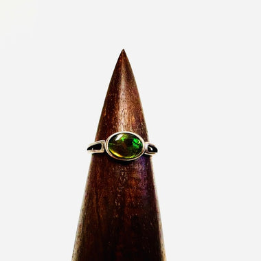 Ammolite Sterling Silver Crystal Ring |Transformation Vitality Abundance - Ai NeDefault Category