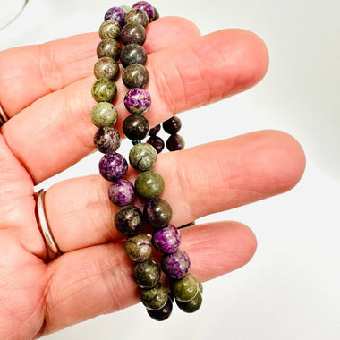 Atlantasite Stichtite Round Crystal Bracelet 6mm - Ai NeJewellery