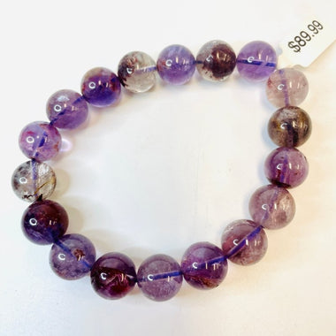 AURALITE 23 Round Crystal Gemstone Bracelet size 12mm - Ai NeJewellery