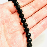 Australian Black Opal Gemstone Crystal Bracelet 6 - 7mm - Ai NeJewellery