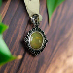 Australian Opal Sterling Silver Crystal Pendant - Ai NeJewellery