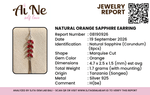 Authentic 925 Sterling Silver Earrings Crystal Gemstone Red Sapphire - Ai NeDefault Category