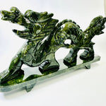 Authentic Crystal Green Jade Dragon 26cm | Embrace Ancient Wisdom and Protective Energies - Ai NeDefault Category