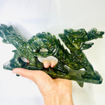 Authentic Crystal Green Jade Dragon 26cm | Embrace Ancient Wisdom and Protective Energies - Ai NeDefault Category
