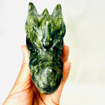Authentic Green Jade Dragon Head 12 cm | Embrace Ancient Wisdom and Protective Energies - Ai NeDefault Category
