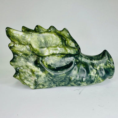 Authentic Green Jade Dragon Head 12 cm | Embrace Ancient Wisdom and Protective Energies - Ai NeDefault Category