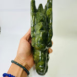 Authentic Green Jade Dragon Head 20 cm | Embrace Ancient Wisdom and Protective Energies - Ai NeDefault Category