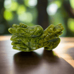 Authentic Green Jade Dragon Head 8cm | Fengshui Embrace Ancient Wisdom and Protective Energies - Ai NeDefault Category