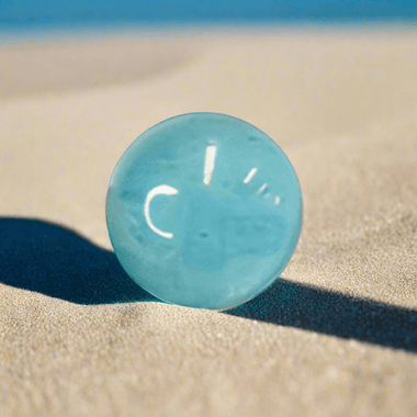 Authentic High Quality Aquamarine Crystal Sphere 26 grams 2.5cm - Ai Ne