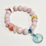Authentic Kunzite Aquamarine Gemstone Crystals Bracelet 11mm - Ai NeJewellery