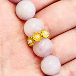 Authentic Kunzite Aquamarine Gemstone Crystals Bracelet 11mm - Ai NeJewellery