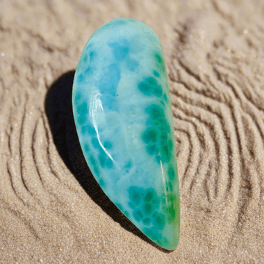 Authentic Larimar Crystal Drop Cabochon 3.4 cm | Healing Energy Communication and Expression - Ai NeDefault Category