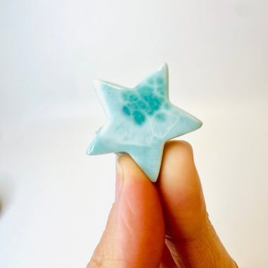 Authentic Larimar Crystal Star Shape 3cm | Healing Energy Communication and Expression - Ai NeDefault Category