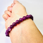 Authentic Ruby Star Round Bead Crystal Bracelet | Radiate Passion and Spiritual Vibrancy 7mm - Ai NeDefault Category