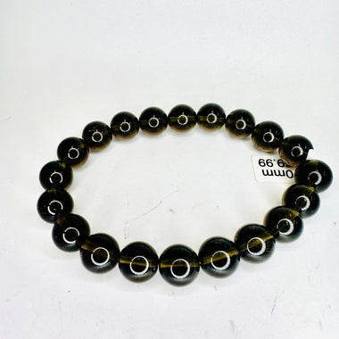 Authentic Sirius Meteorite 10mm Elastic Bracelet - Dark Green colour - Ai NeJewellery