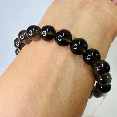 Authentic Sirius Meteorite 10mm Elastic Bracelet - Dark Green colour - Ai NeJewellery