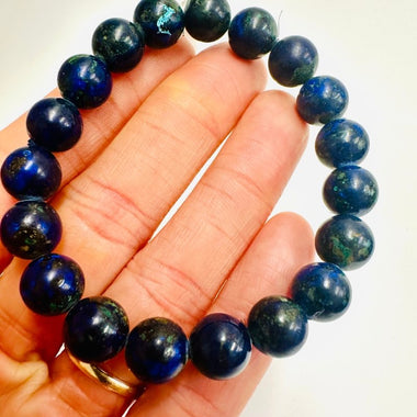 Azurite Crystal Elastic Bracelet 10mm - Ai NeDefault Category