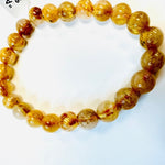 Beautiful Gold Rutilated Quartz Crystal Bracelet ''AAA'' 8mm - Ai Ne